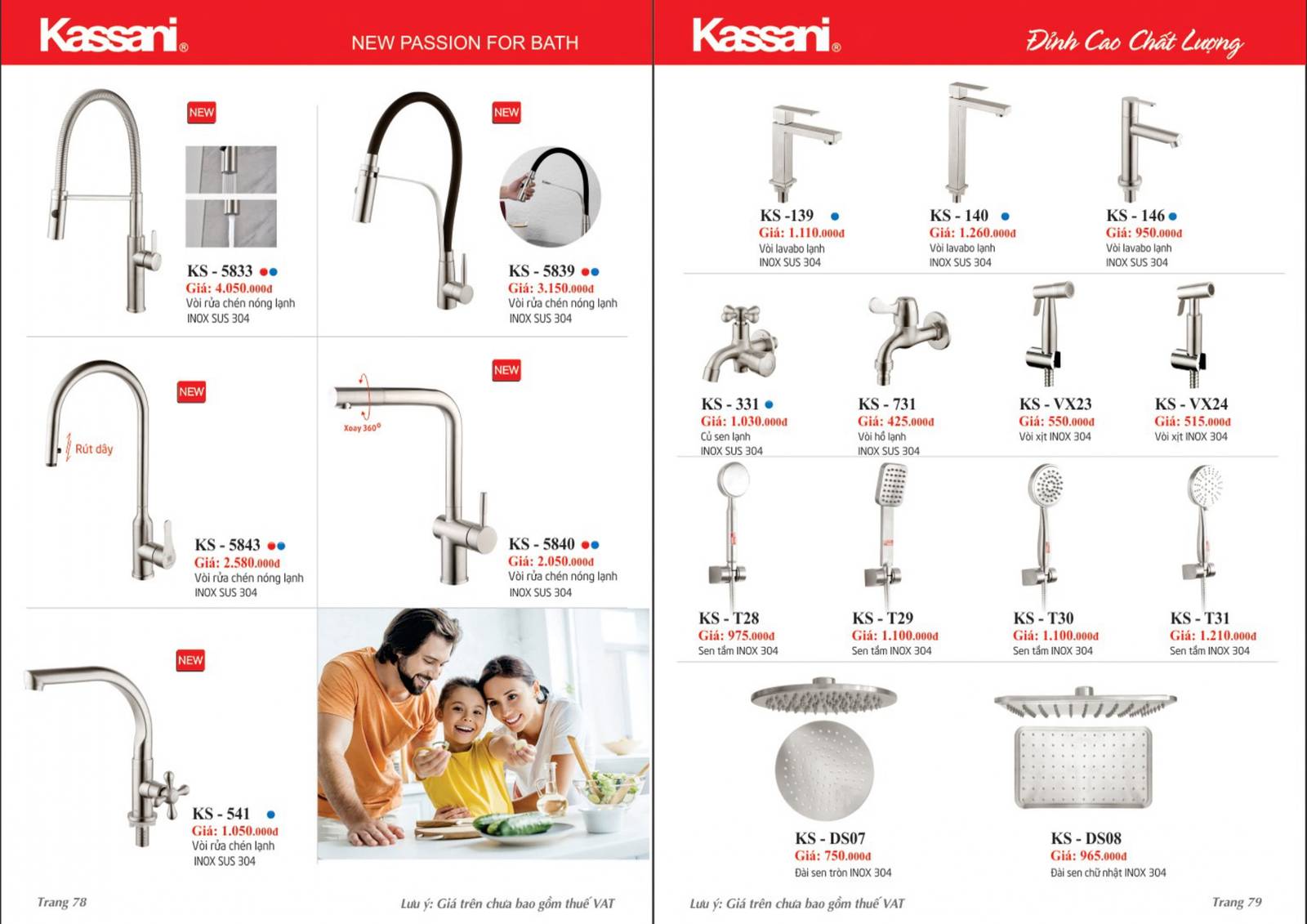 Thiết bị vệ sinh KASSANI Catalogue và bảng giá mới nhất 2024 /Page 40